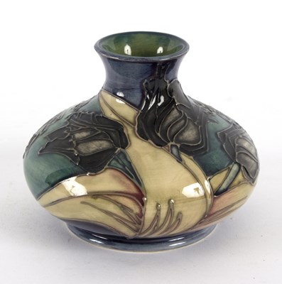 Lot 195 - A Moorcroft vase of squat form, Black Tulips...