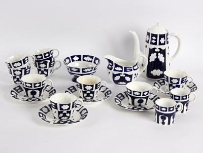 Lot 206 - A porcelain part tea/coffee set, in the manner...