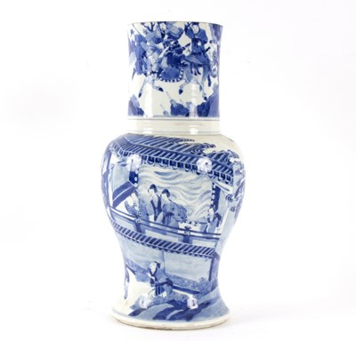 Lot 257 - A Kangxi 18th Century blue and white vase...