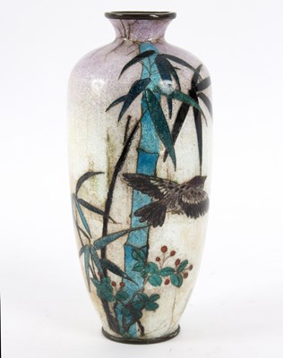 Lot 280 - A Japanese ginbari cloisonne vase, of...