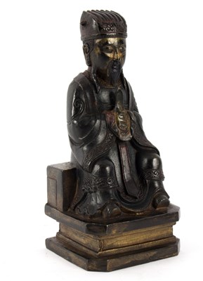 Lot 281 - A 19th Century bronze figure of Confucius,...