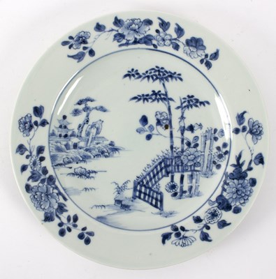 Lot 283 - An 18th Century blue and white plate,...