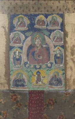 Lot 289 - A Tibetan thanka, with central deity...