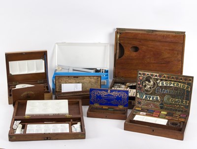 Lot 336 - Six Victorian and later mahogany cased...