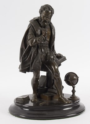 Lot 375 - A 19th Century bronze figure of Galileo...