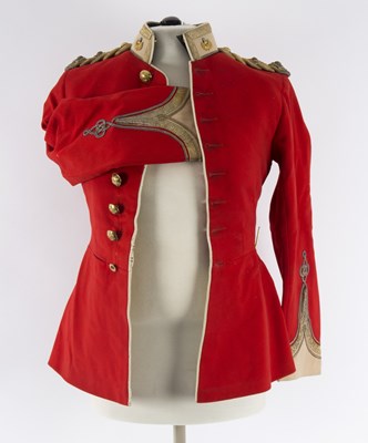 Lot 397 - A Cheshire Lancers red uniform jacket with...