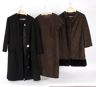 Lot 436 - A vintage brown wool lady's two-piece suit,...