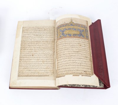 Lot 462 - Ferdowsi The Shahnameh with illuminated...