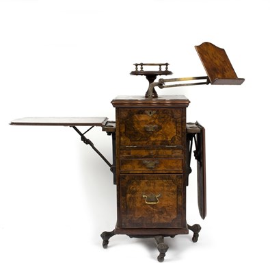 Lot 536 - A Gentleman's walnut library companion by A...