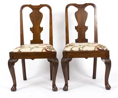 Lot 540 - A pair of 18th Century splat back ash chairs...