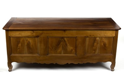 Lot 553 - A 19th Century fruitwood coffer, with hinged...