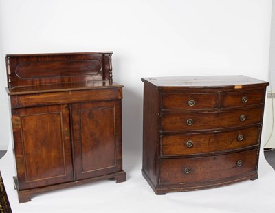 Lot 577 - A Regency mahogany chiffonier, fitted a drawer...