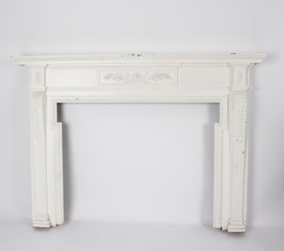 Lot 603 - A George III style carved oak fire surround,...