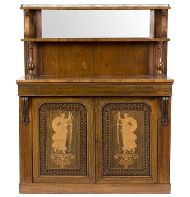 Lot 611 - A Regency rosewood chiffonier, the...