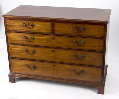 Lot 617 - A mahogany chest of two short and three long...