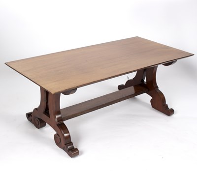 Lot 619 - A mahogany low table, 89cm wide