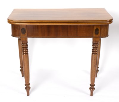 Lot 621 - A 19th Century mahogany tea table, on turned...