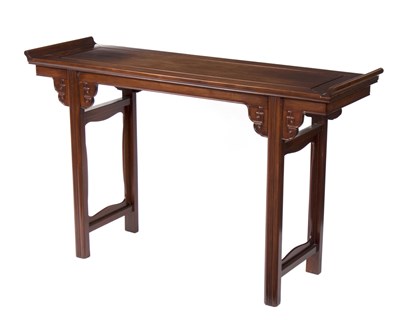 Lot 739 - A Chinese hardwood altar table, the...