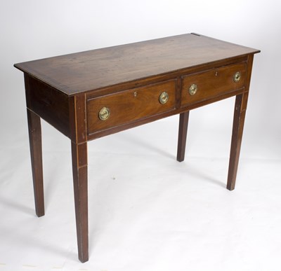 Lot 753 - A 19th Century mahogany side table fitted two...