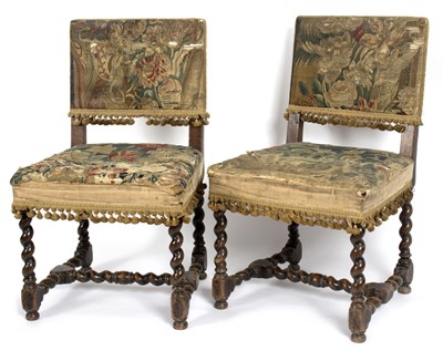 Lot 755 - A set of eight 17th Century style dining...