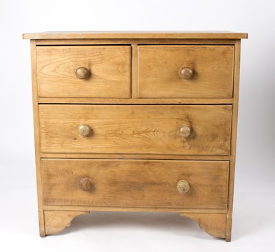 Lot 761 - A pine chest of two short above two long...