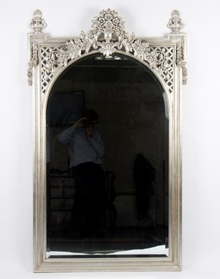 Lot 776 - A silvered mirror by And So to Bed with urn...