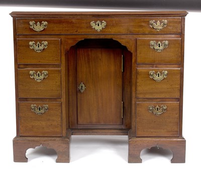 Lot 778 - A late 18th Century mahogany kneehole, fitted...