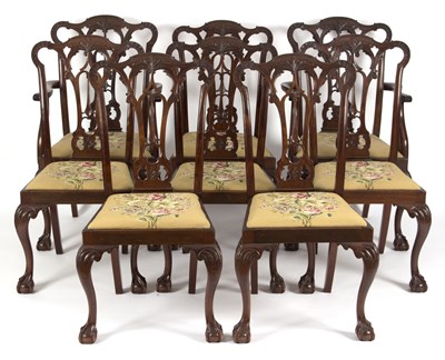 Lot 783 - A set of eight 18th Century style dining...