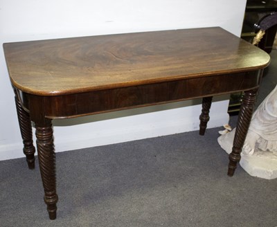 Lot 790 - A 19th Century side table on twist turned legs,...