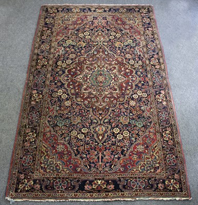 Lot 820 - A Kashan rug, West Persia, with central...