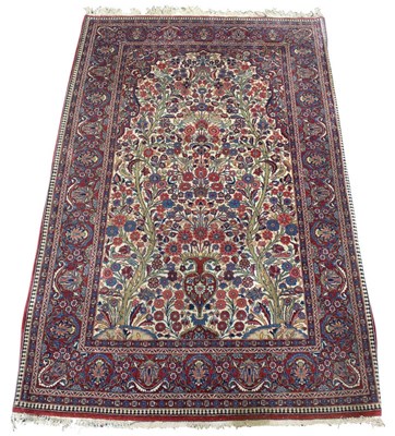 Lot 822 - A Kashan prayer rug, West Persia, of tree of...