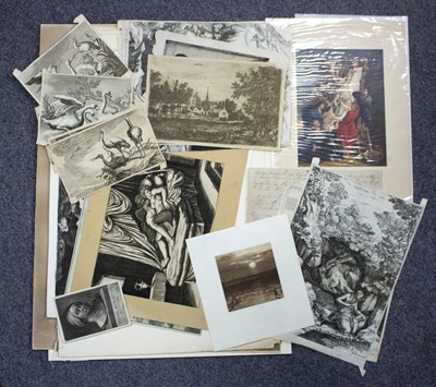 Lot 850 - A group of various prints and etchings to...