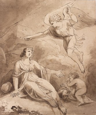 Lot 885 - 18th Century French School/Study of an Angel...