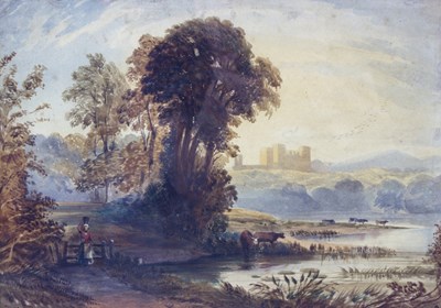 Lot 894 - 19th Century English School/Landscape with...