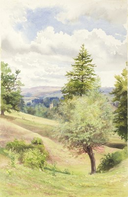 Lot 919 - Isobel B Badcock/Landscape at Wookey/53cm x...