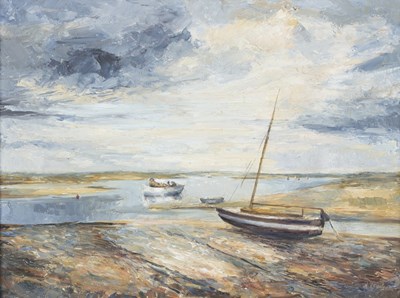 Lot 1014 - Vera Curtis (British, 20th Century)/Estuary...