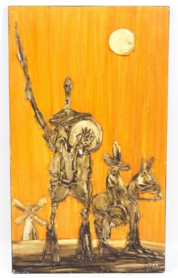 Lot 1037 - Grant/Don Quixote in a Landscape/signed/relief...