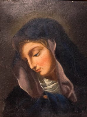 Lot 1039 - After Carlo Dolci/ Mater Dolorosa/oil on...