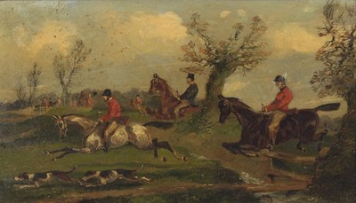 Lot 1042 - After Henry Alken/Hunting Scenes/a pair/oil on...