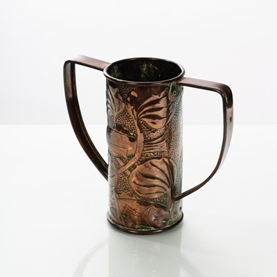 Lot 55 - A Newlyn style Arts & Crafts copper...