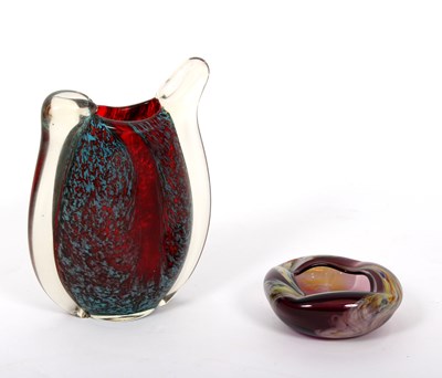 Lot 97 - A studio glass vase in the Murano style with...