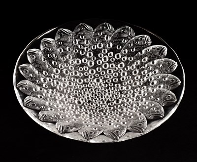 Lot 100 - Lalique, a Roscoff clear glass bowl, border of...