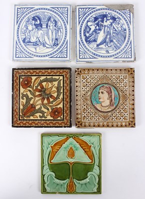 Lot 152 - A Minton ceramic tile decorated in the...