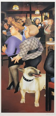 Lot 387 - Beryl Cook (British 1926-2008)/Dog in the...