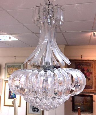 Lot 483 - Heals, a Clarence pendant chandelier with six...