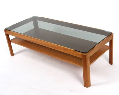 Lot 492 - Myer, a smoked glass topped coffee table on...