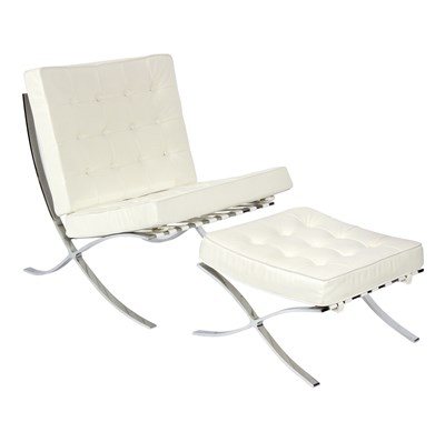 Lot 505 - After Mies Van De Rohe, a Barcelona chair and...