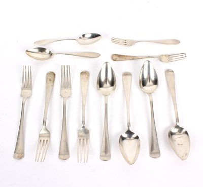 Lot 10 - Sundry Dutch silver table spoons and forks,...