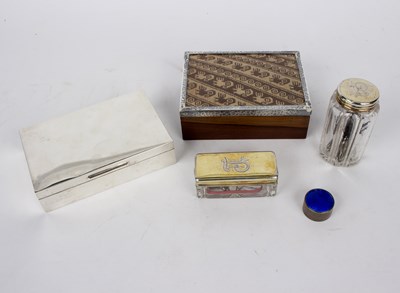 Lot 28 - A Victorian dressing case box, the silver...