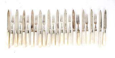Lot 42 - A composite set of eleven pairs of silver...
